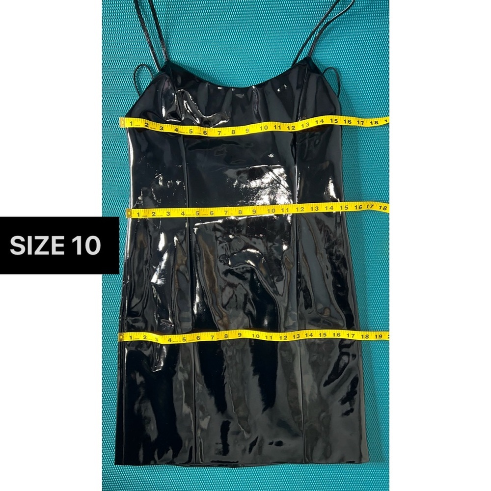 Alice + Olivia Nelle Vegan Leather Fitted Mini Dress - Picture 8 of 12